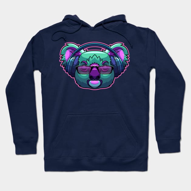 Bass Drop Koala Bear Hoodie by ArtisticDyslexia